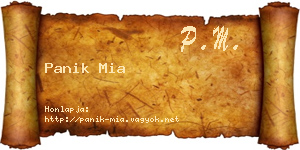 Panik Mia névjegykártya